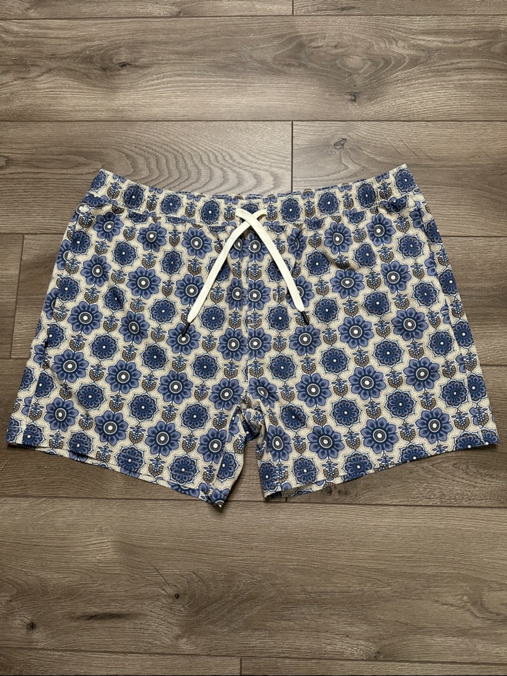 BYLT 5” Baja Swim Training Board‎ Shorts Blue Tan Size XXL